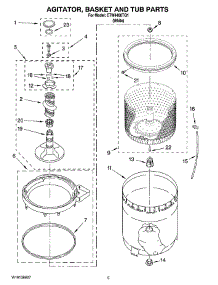 03 - Agitator, Basket And Tub Parts parts for Estate Washer ETW4400TQ1 from AppliancePartsPros.com