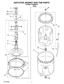 03 - Agitator, Basket And Tub Parts parts for Estate Washer ETW4400TQ0 from AppliancePartsPros.com