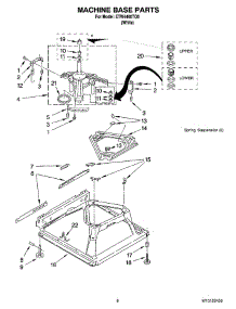 05 - Machine Base Parts parts for Estate Washer ETW4400TQ0 from AppliancePartsPros.com