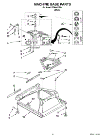 05 - Machine Base Parts parts for Estate Washer ETW4400SQ1 from AppliancePartsPros.com