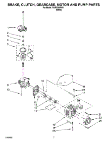 04 - Brake, Clutch, Gearcase, Motor And Pump Parts parts for Estate Washer TAWB300RW1 from AppliancePartsPros.com