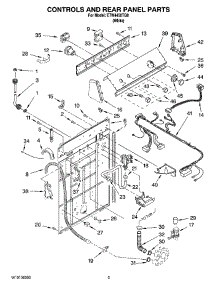 02 - Controls And Rear Panel Parts parts for Estate Washer ETW4450TQ0 from AppliancePartsPros.com