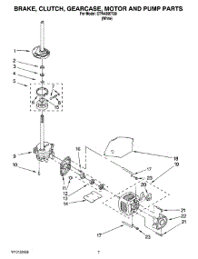 04 - Brake, Clutch, Gearcase, Motor And Pump Parts parts for Estate Washer ETW4300TQ0 from AppliancePartsPros.com