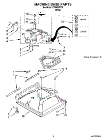 05 - Machine Base Parts parts for Estate Washer ETW4300TQ0 from AppliancePartsPros.com