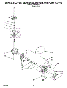 04 - Brake, Clutch, Gearcase, Motor And Pump Parts parts for Estate Washer ETW4300SQ0 from AppliancePartsPros.com