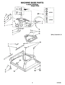 05 - Machine Base Parts parts for Estate Washer ETW4300SQ0 from AppliancePartsPros.com