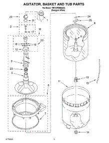 03 - Agitator, Basket And Tub Parts parts for Estate Washer 7MTAWS800JQ4 from AppliancePartsPros.com