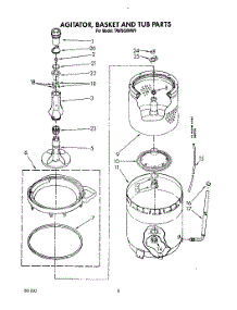 05 - Agitator, Basket And Tub parts for Estate Washer TAWS690AW0 from AppliancePartsPros.com
