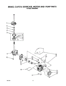07 - Brake, Clutch, Gearcase, Motor And Pump parts for Estate Washer TAWS690AW0 from AppliancePartsPros.com