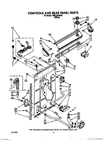 03 - Controls And Rear Panel parts for Estate Washer TAWL200WW0 from AppliancePartsPros.com