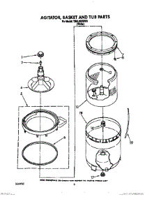 04 - Agitator, Basket And Tub parts for Estate Washer TAWL200WW0 from AppliancePartsPros.com