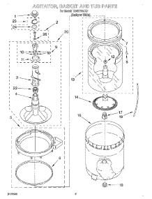 03 - Agitator, Basket And Tub parts for Estate Washer TAWX700JQ1 from AppliancePartsPros.com