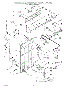 02 - Controls And Rear Panel parts for Estate Washer TAWS800JQ1 from AppliancePartsPros.com