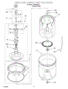 03 - Agitator, Basket And Tub parts for Estate Washer TAWS800JQ1 from AppliancePartsPros.com