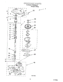 08 - Gearcase parts for Estate Washer TAWS800JQ1 from AppliancePartsPros.com