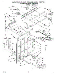 02 - Controls And Rear Panel parts for Estate Washer TAWL650BN0 from AppliancePartsPros.com