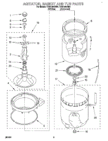 04 - Agitator, Basket And Tub parts for Estate Washer TAWL650BN0 from AppliancePartsPros.com