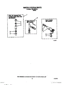 11 - Water System parts for Estate Washer TAWL200WW0 from AppliancePartsPros.com