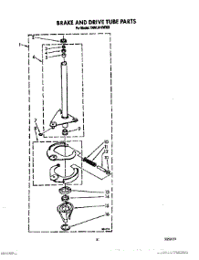 09 - Brake And Drive Tube parts for Estate Washer TAWL610WW0 from AppliancePartsPros.com