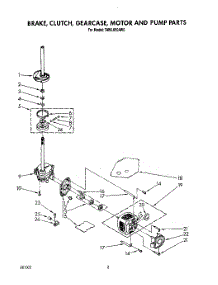 07 - Brake, Clutch, Gearcase, Motor And Pump parts for Estate Washer TAWL650AW0 from AppliancePartsPros.com