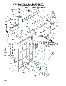 02 - Controls And Rear Panel parts for Estate Washer TAWS700BN0 from AppliancePartsPros.com