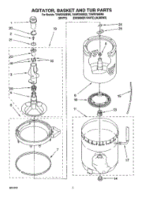 04 - Agitator, Basket And Tub parts for Estate Washer TAWS700BN0 from AppliancePartsPros.com