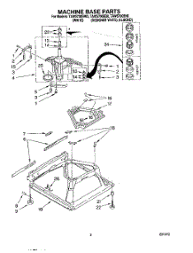06 - Machine Base parts for Estate Washer TAWS700BN0 from AppliancePartsPros.com