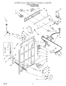 02 - Controls And Rear Panel parts for Estate Washer TAWS700EQ0 from AppliancePartsPros.com