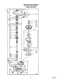 10 - Gearcase parts for Estate Washer TAWL680WW1 from AppliancePartsPros.com