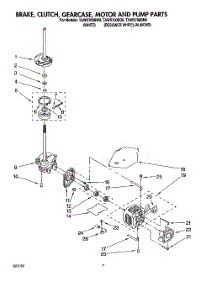 05 - Brake, Clutch, Gearcase, Motor & Pump parts for Estate Washer TAWS700BW0 from AppliancePartsPros.com