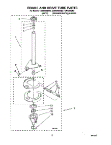 08 - Brake And Drive Tube parts for Estate Washer TAWS700BW0 from AppliancePartsPros.com
