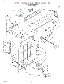 02 - Controls And Rear Panel parts for Estate Washer TAWB600EQ0 from AppliancePartsPros.com