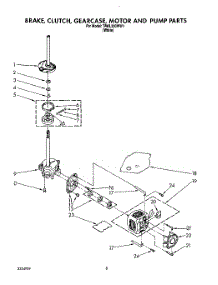 07 - Brake, Clutch, Gearcase, Motor And Pump parts for Estate Washer TAWL200WW1 from AppliancePartsPros.com