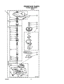 11 - Gearcase parts for Estate Washer TAWL200WW1 from AppliancePartsPros.com