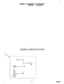 03 - Miscellaneous parts for Estate Washer TAWS680BW0 from AppliancePartsPros.com