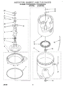 04 - Agitator, Basket And Tub parts for Estate Washer TAWS680BW0 from AppliancePartsPros.com