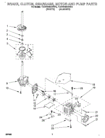 05 - Brake, Clutch, Gearcase, Motor & Pump parts for Estate Washer TAWS680BW0 from AppliancePartsPros.com
