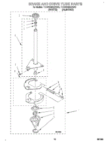 08 - Brake And Drive Tube parts for Estate Washer TAWS680BW0 from AppliancePartsPros.com