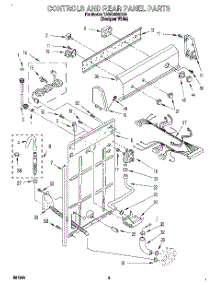 02 - Controls And Rear Panel parts for Estate Washer TAWB600DQ0 from AppliancePartsPros.com