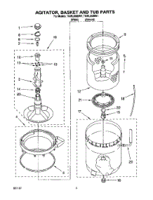 04 - Agitator, Basket And Tub parts for Estate Washer TAWL650BW1 from AppliancePartsPros.com