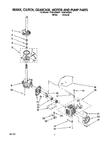 05 - Brake, Clutch, Gearcase, Motor & Pump parts for Estate Washer TAWL650BW1 from AppliancePartsPros.com