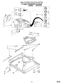 06 - Machine Base parts for Estate Washer TAWL650BW0 from AppliancePartsPros.com