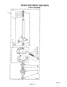 09 - Brake And Drive Tube parts for Estate Washer TAWL600WW0 from AppliancePartsPros.com