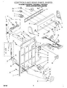 02 - Controls And Rear Panel parts for Estate Washer TAWS700BN1 from AppliancePartsPros.com