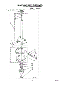 08 - Brake And Drive Tube parts for Estate Washer TAWL650BW1 from AppliancePartsPros.com