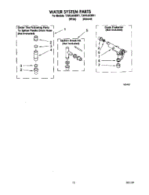 10 - Water System parts for Estate Washer TAWL650BW1 from AppliancePartsPros.com