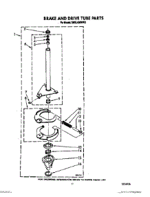 09 - Brake And Drive Tube parts for Estate Washer TAWL400WW0 from AppliancePartsPros.com