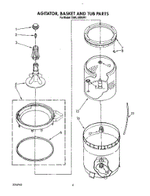 05 - Agitator, Basket And Tub parts for Estate Washer TAWL400WW1 from AppliancePartsPros.com