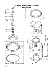 05 - Agitator, Basket And Tub parts for Estate Washer TAWL670AW0 from AppliancePartsPros.com