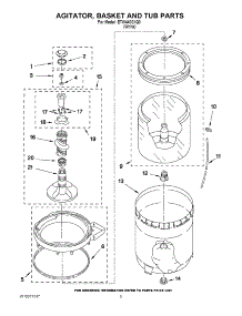 03 - Agitator, Basket And Tub Parts parts for Estate Washer ETW4400XQ0 from AppliancePartsPros.com